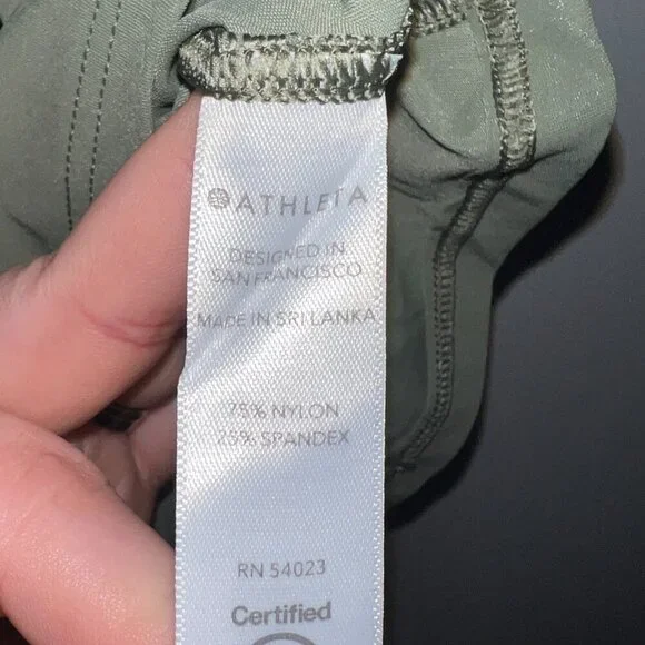 Athleta Olive Green Racerback Tank Top Size M - Picture 3 of 5